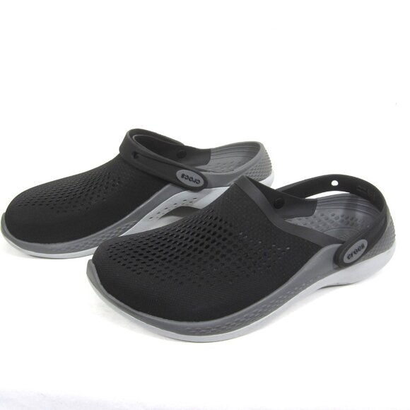 Crocs LiteRide 360 Black / Slate Gray Clogs Mens 10 Womens 12  EUC - Picture 3 of 11